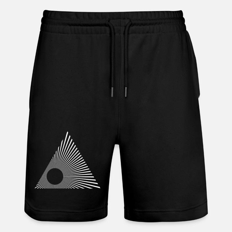 Radiant Triangle Rays - Stanley/Stella Trainer Unisex Organic Jogging Shorts - black