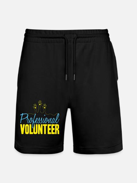 Volunteer Appreciation Professional Volunteer - Stanley/Stella Trainer Unisex Organic Jogging Shorts - black