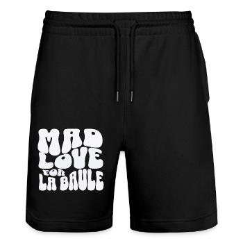 Wahnsinnige Liebe zu La Baule 2 - Stanley/Stella Unisex Bio Joggingshorts Trainer  - Schwarz - Vorne - Nik (191cm) & Marisol (170cm)