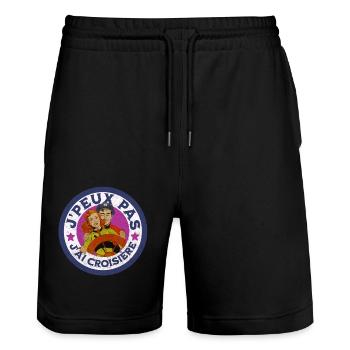 Ich kann nicht, dass ich kreuzen kann - Stanley/Stella Unisex Bio Joggingshorts Trainer  - Schwarz - Vorne - Nik (191cm) & Marisol (170cm)