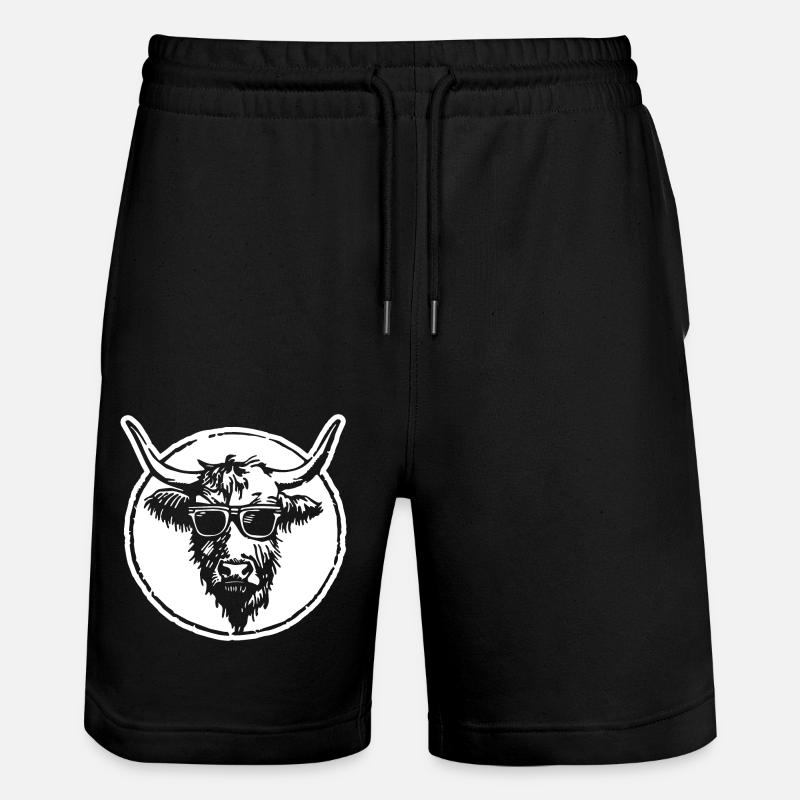 Vache Highland - Short de jogging bio TRAINER Stanley/Stella unisexe - noir