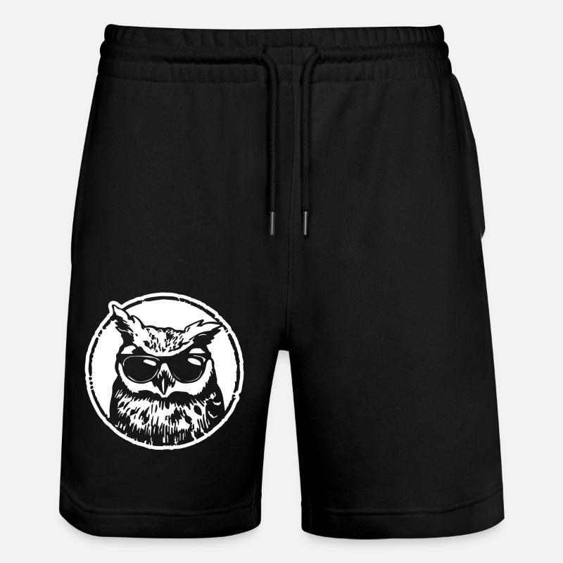Eule - Stanley/Stella Unisex Bio Joggingshorts Trainer  - Schwarz
