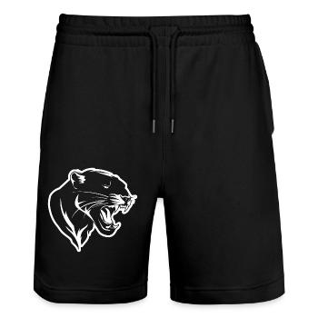 Panther - Stanley/Stella Unisex Bio Joggingshorts Trainer  - Schwarz - Vorne - Nik (191cm) & Marisol (170cm)