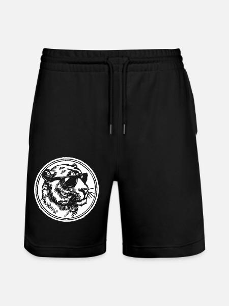 Panther - Stanley/Stella Unisex Bio Joggingshorts Trainer  - Schwarz