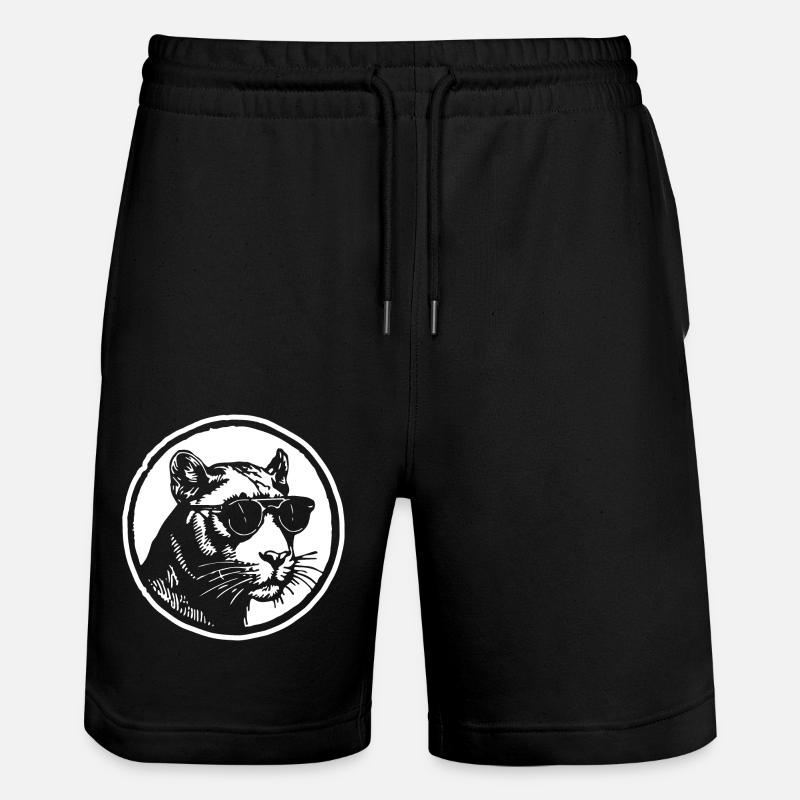 Panther - Stanley/Stella Unisex Bio Joggingshorts Trainer  - Schwarz