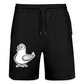 Pigeon pigeons pigeon fancier gift - Stanley/Stella Trainer Unisex Organic Jogging Shorts - black - Front - Nik (191cm) & Marisol (170cm)
