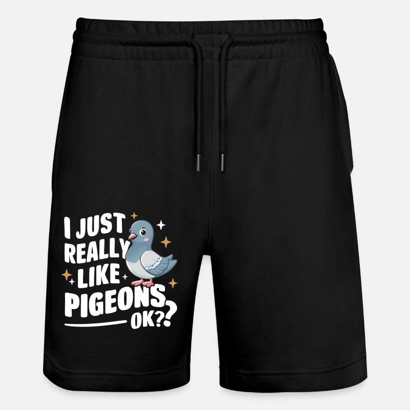 Pigeon Pigeons Animal Oiseau - Short de jogging bio TRAINER Stanley/Stella unisexe - noir