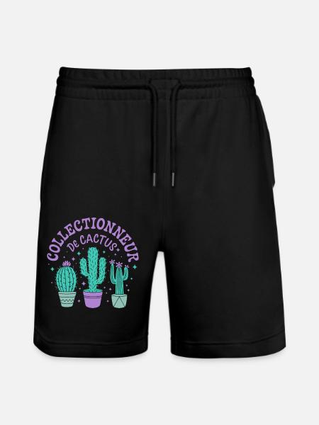Collectionneur de Cactus - Short de jogging bio TRAINER Stanley/Stella unisexe - noir
