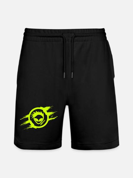 Alien Cut Scratch Fluo - Stanley/Stella Trainer Unisex Organic Jogging Shorts - black