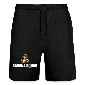 Retro Banana Novelty Men Women Kids Funny Banana - Short de jogging bio TRAINER Stanley/Stella unisexe - noir - Devant - Nik (191cm) & Marisol (170cm)
