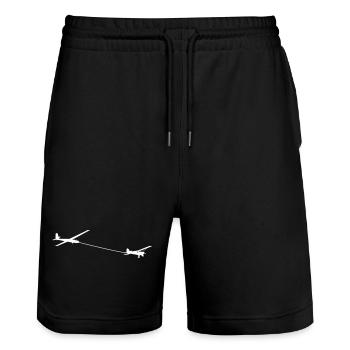 Segler Schlepp - Stanley/Stella Unisex Bio Joggingshorts Trainer  - Schwarz - Vorne - Nik (191cm) & Marisol (170cm)