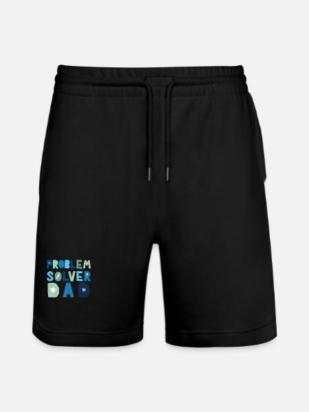 Problem Solver Dad - Stanley/Stella Trainer Unisex Organic Jogging Shorts - black