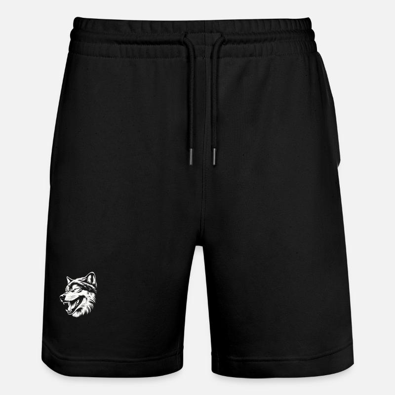 Loup rieur 🐺 - Short de jogging bio TRAINER Stanley/Stella unisexe - noir