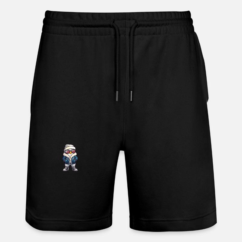 Dove Bird Winter Comic - Stanley/Stella Trainer Unisex Organic Jogging Shorts - black