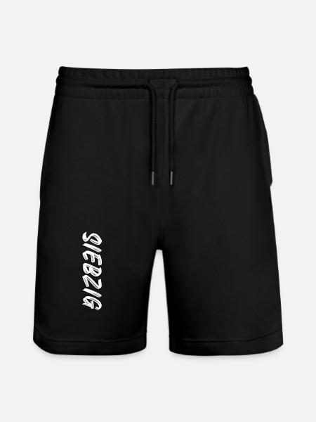 70 / Siebzig / 70. Geburtstag - Stanley/Stella Unisex Bio Joggingshorts Trainer - Schwarz