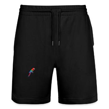 Vogel - Stanley/Stella Unisex Bio Joggingshorts Trainer  - Schwarz - Vorne - Nik (191cm) & Marisol (170cm)