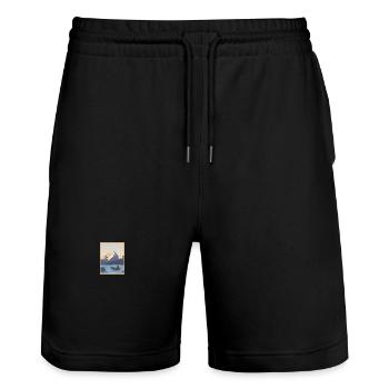 Wassersport - Stanley/Stella Unisex Bio Joggingshorts Trainer  - Schwarz - Vorne - Nik (191cm) & Marisol (170cm)
