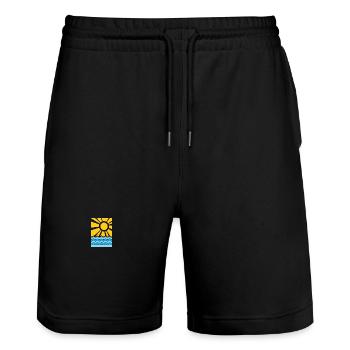 Sommer - Stanley/Stella Unisex Bio Joggingshorts Trainer  - Schwarz - Vorne - Nik (191cm) & Marisol (170cm)