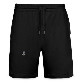 Thailand 2025 Party Wolf - Stanley/Stella Unisex Bio Joggingshorts Trainer  - Schwarz - Vorne - Nik (191cm) & Marisol (170cm)