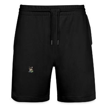 Wolf Comic Cool Sommer - Stanley/Stella Unisex Bio Joggingshorts Trainer  - Schwarz - Vorne - Nik (191cm) & Marisol (170cm)