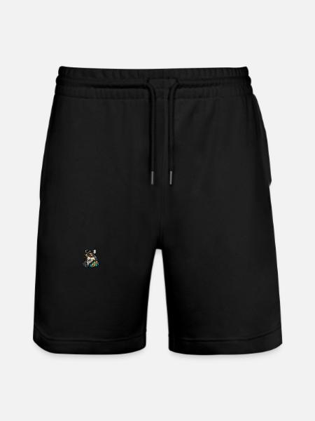 Wolf Comic Cool Sommer - Stanley/Stella Unisex Bio Joggingshorts Trainer - Schwarz