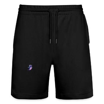 Baleine Cool Été - Short de jogging bio TRAINER Stanley/Stella unisexe - noir - Devant - Nik (191cm) & Marisol (170cm)