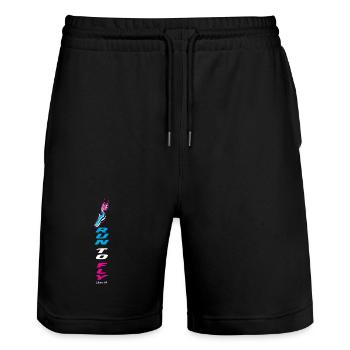 Run to Fly – Ailes et Course - Short de jogging bio TRAINER Stanley/Stella unisexe - noir - Devant - Nik (191cm) & Marisol (170cm)