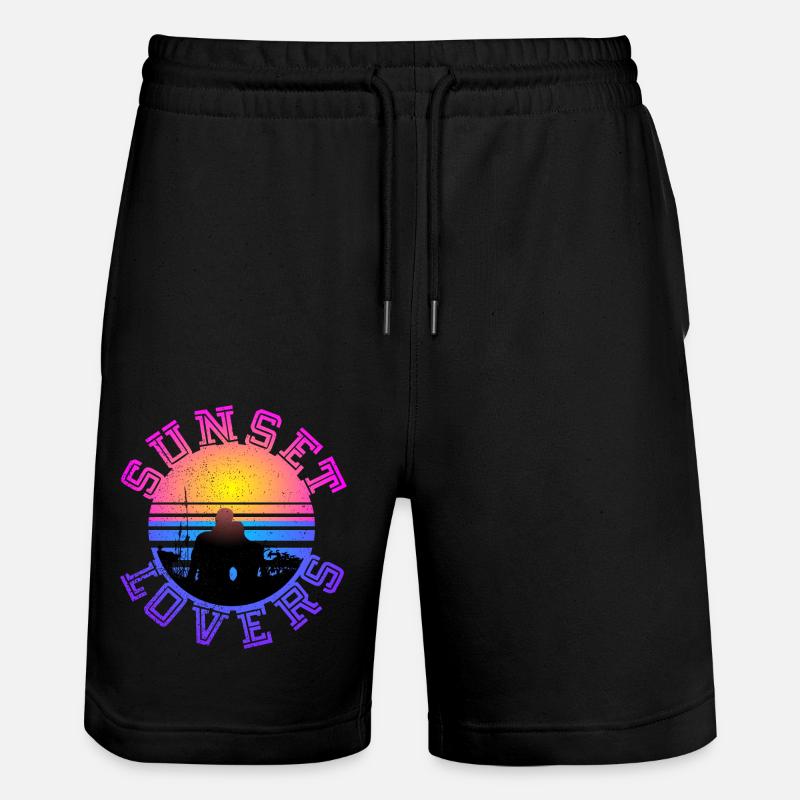 Coucher de soleil 1 - Short de jogging bio TRAINER Stanley/Stella unisexe - noir