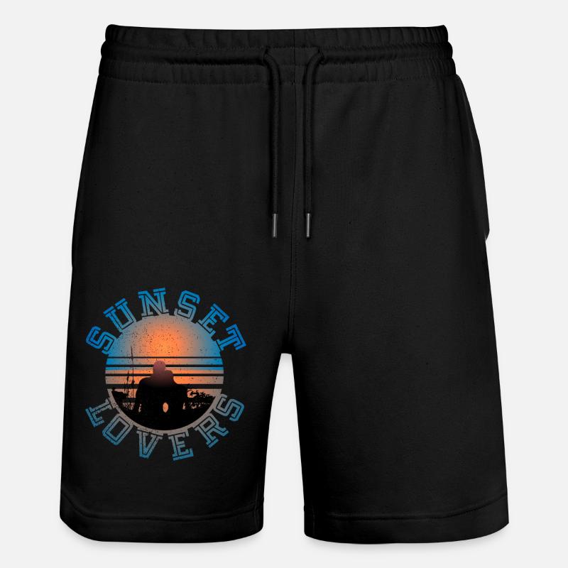 Coucher de soleil 2 - Short de jogging bio TRAINER Stanley/Stella unisexe - noir