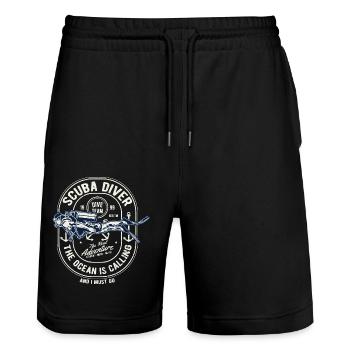 Wassersport - Stanley/Stella Unisex Bio Joggingshorts Trainer  - Schwarz - Vorne - Nik (191cm) & Marisol (170cm)