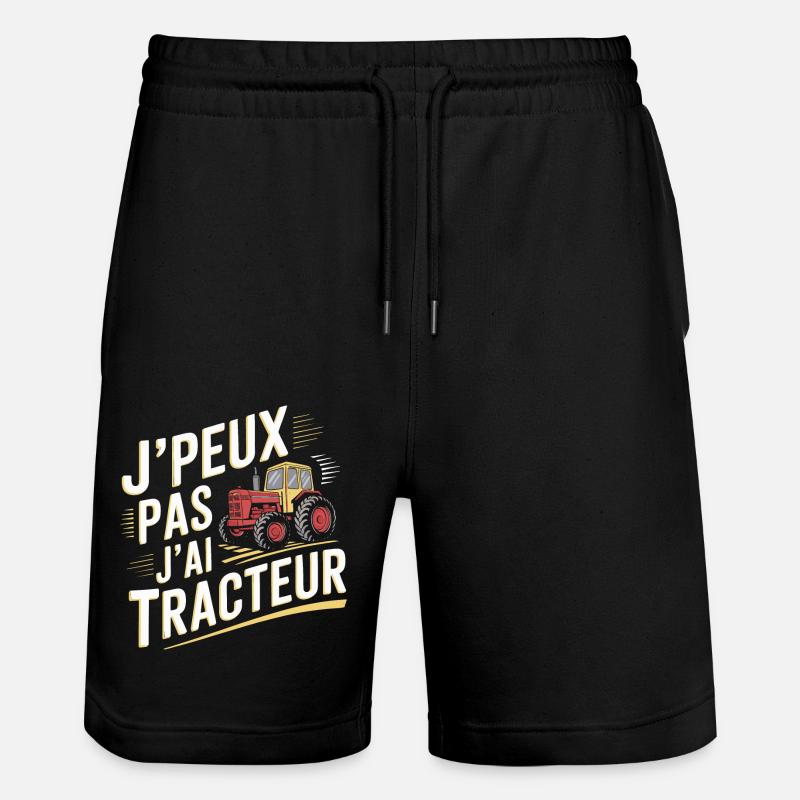 J'peux pas j'ai tracteur - Short de jogging bio TRAINER Stanley/Stella unisexe - noir