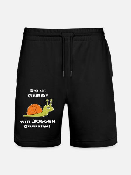 Lustige Schnecke Joggen - Stanley/Stella Unisex Bio Joggingshorts Trainer - Schwarz