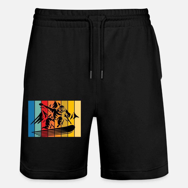 Ski retro - Short de jogging bio TRAINER Stanley/Stella unisexe - noir