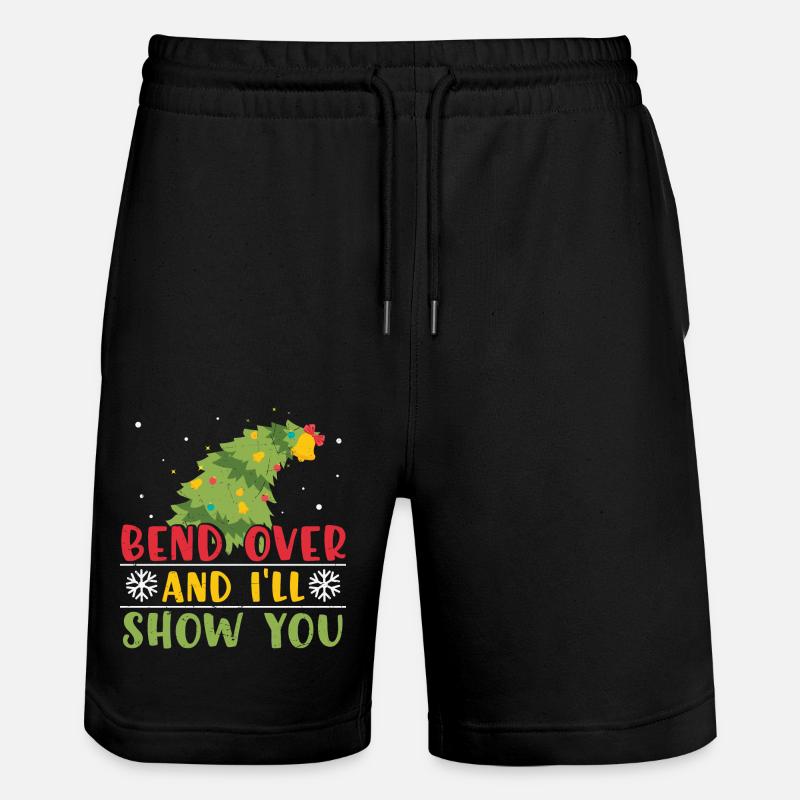 Weihnachtsbaum Geschenk Weihnachtspullover - Stanley/Stella Unisex Bio Joggingshorts Trainer  - Schwarz