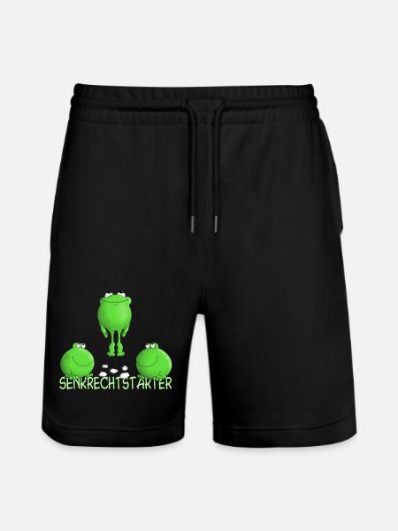 Start - take off - funny - Stanley/Stella Trainer Unisex Organic Jogging Shorts - black