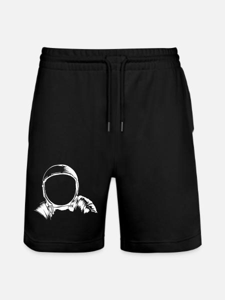 Astronaut helmet - Stanley/Stella Trainer Unisex Organic Jogging Shorts - black