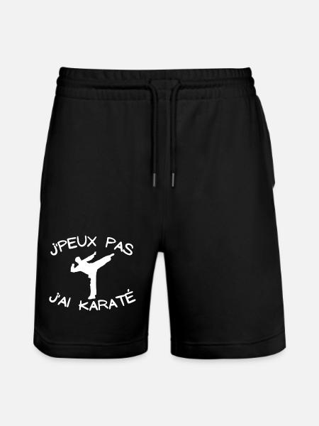 karaté, karaté sport, j'aime le karaté - Short de jogging bio TRAINER Stanley/Stella unisexe - noir