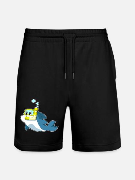 Dolphin Diver Snorkel Diving - Stanley/Stella Trainer Unisex Organic Jogging Shorts - black