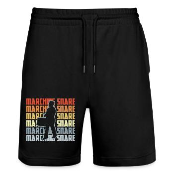 Vintage marching drum - Stanley/Stella Trainer Unisex Organic Jogging Shorts - black - Front - Nik (191cm) & Marisol (170cm)