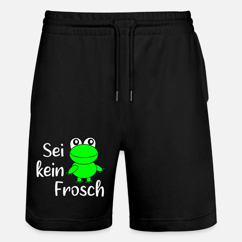 Fasching, Karneval, Kostüm, Frosch - Stanley/Stella Unisex Bio Joggingshorts Trainer  - Schwarz