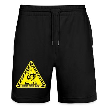 Signal d’alarme pour les mélomanes - Short de jogging bio TRAINER Stanley/Stella unisexe - noir - Devant - Nik (191cm) & Marisol (170cm)