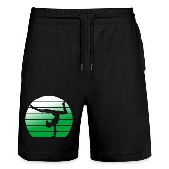 Gymnaste Gymnastique Club de gymnastique Gymnastique Gymnastique - Short de jogging bio TRAINER Stanley/Stella unisexe - noir - Devant - Nik (191cm) & Marisol (170cm)