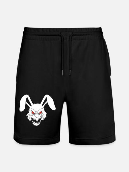Lapin blanc démoniaque - Short de jogging bio TRAINER Stanley/Stella unisexe - noir