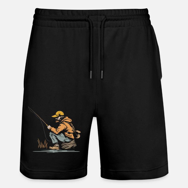 Graphiques de pêcheur - Short de jogging bio TRAINER Stanley/Stella unisexe - noir