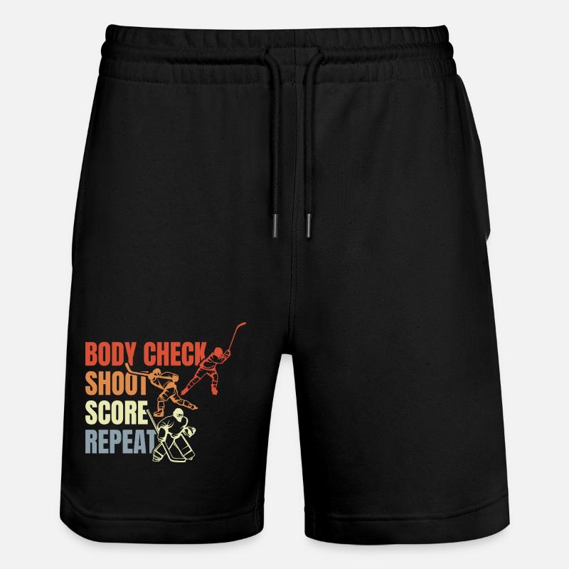 Le dicton du hockey sur glace - Short de jogging bio TRAINER Stanley/Stella unisexe - noir