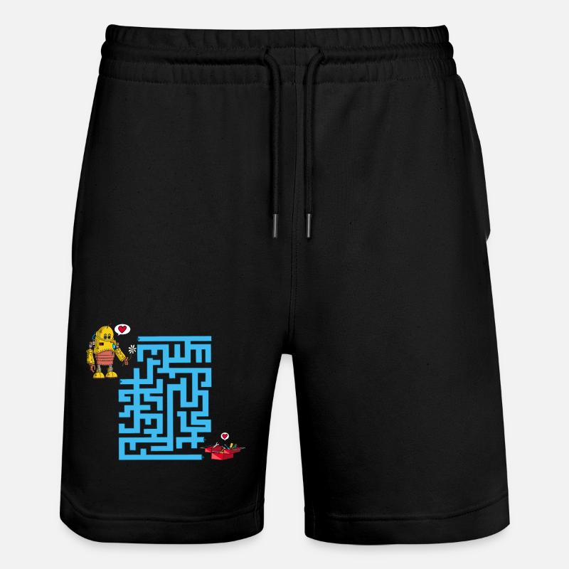 Le labyrinthe de l'amour - Short de jogging bio TRAINER Stanley/Stella unisexe - noir