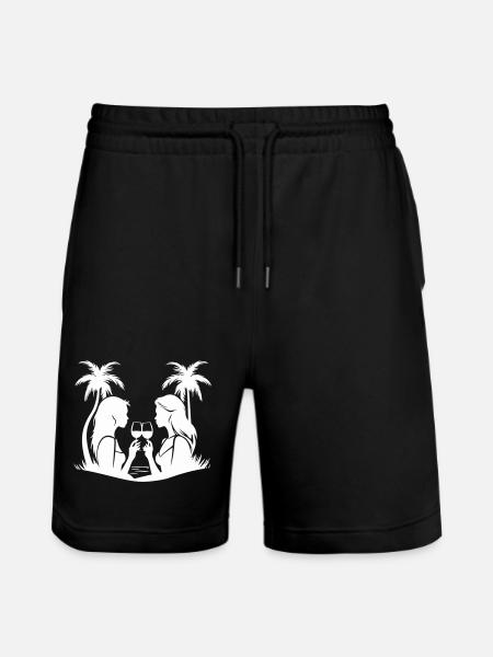 Women's Dinner Party Silhouette - Stanley/Stella Trainer Unisex Organic Jogging Shorts - black