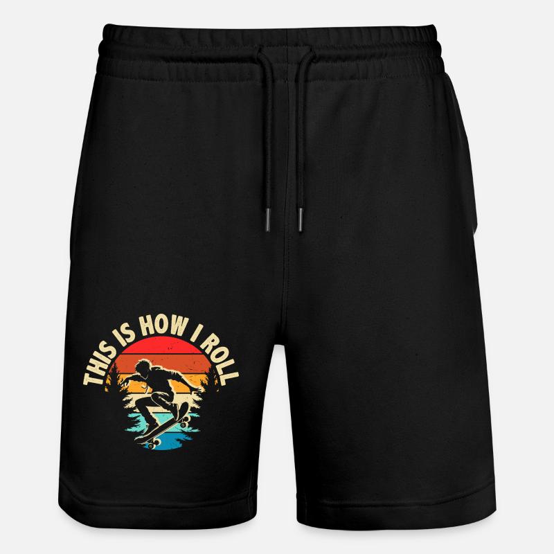 This Is How I Roll Skateboard - Stanley/Stella Unisex Bio Joggingshorts Trainer  - Schwarz