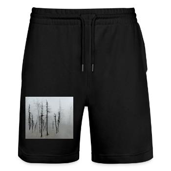 Totholzfichten_im_Nebel - Stanley/Stella Trainer Unisex Organic Jogging Shorts - black - Front - Nik (191cm) & Marisol (170cm)
