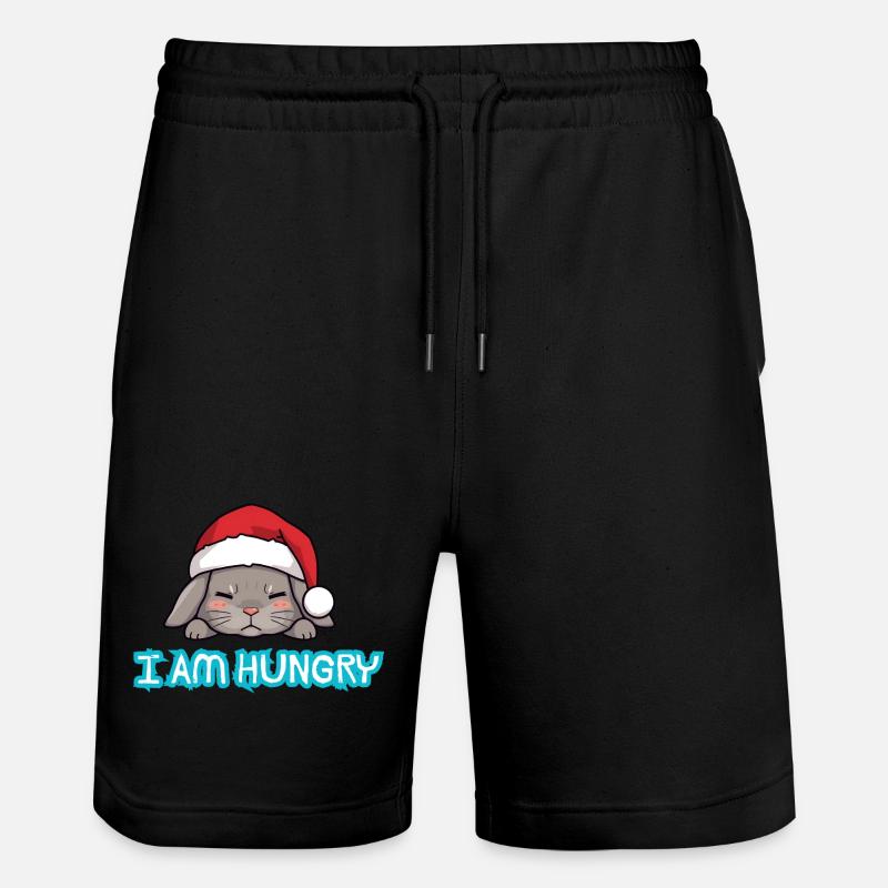 Lapin gourmand de Noël - Short de jogging bio TRAINER Stanley/Stella unisexe - noir